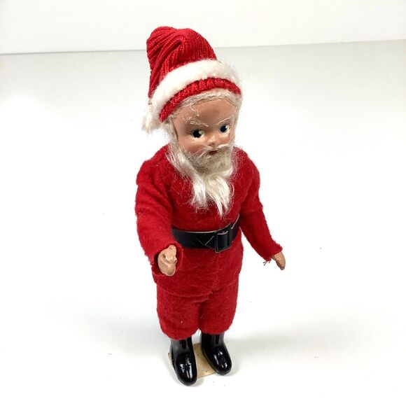 Vintage 1960s Composite Composition Poseable Jointed Articulating Arms Santa 8” - Picture 2 of 9